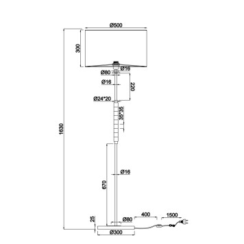 Торшер Maytoni Torony MOD066FL-01CH-2