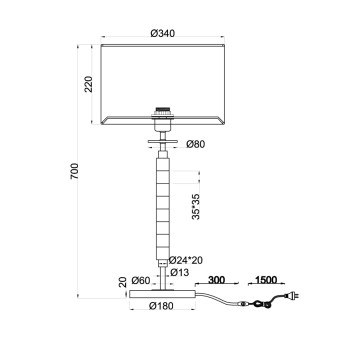 Лампа настольная Maytoni Torony MOD066TL-01CH-3