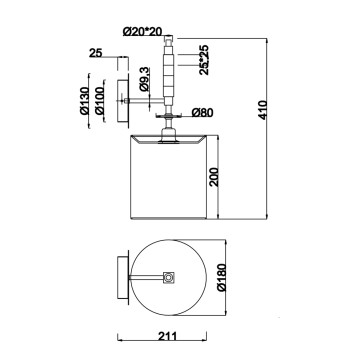 Бра Maytoni Torony MOD066WL-01CH-1