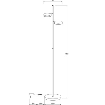 Торшер Maytoni Fad MOD070FL-L12W3K-7