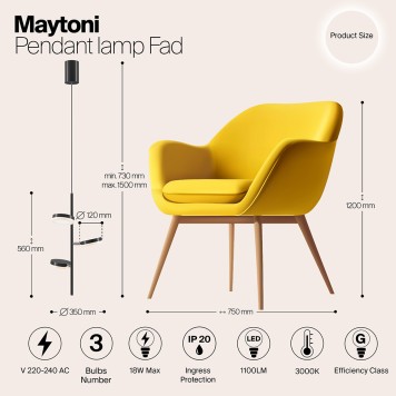 Люстра Maytoni Fad MOD070PL-L18B3K-4
