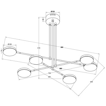 Светильник потолочный Maytoni Fad MOD070PL-L36W3K-4