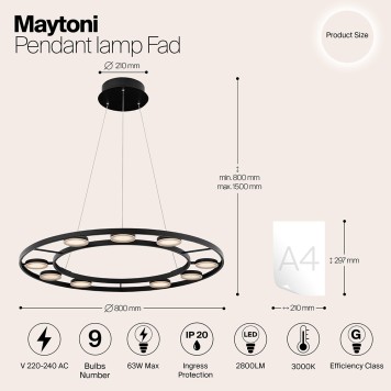 Люстра Maytoni Fad MOD070PL-L63B3K-4