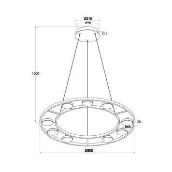Люстра Maytoni Fad MOD070PL-L63B3K-18