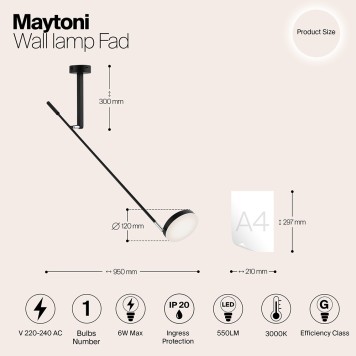 Бра Maytoni Fad MOD070WL-L6B3K-5