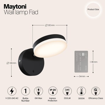 Спот Maytoni Fad MOD070WL-L8B3K-8