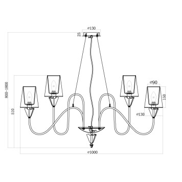 Люстра Maytoni Florero MOD078PL-09CH-4