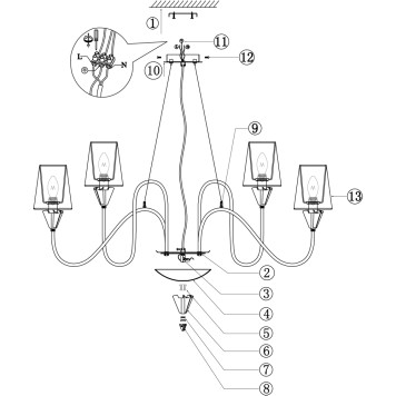 Люстра Maytoni Florero MOD078PL-09CH-5
