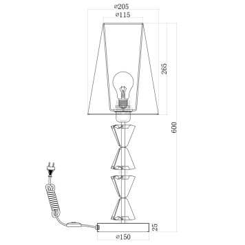 Лампа настольная Maytoni Florero MOD079TL-01CH-3