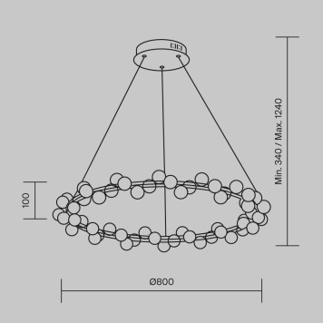 Люстра Maytoni Tessara MOD081PL-L60G3K-10