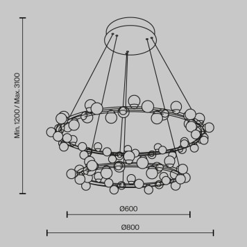 Люстра Maytoni Tessara MOD081PL-L84G3K-7