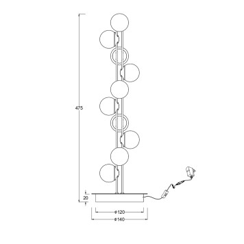 Лампа настольная Maytoni Tessara MOD081TL-L14G3K-4