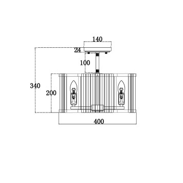 Светильник потолочный Maytoni Solar MOD087CL-04G-1