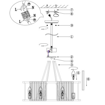 Люстра Maytoni Solar MOD087PL-06G-2