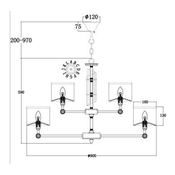 Люстра Maytoni Alloro MOD088PL-15BS-6