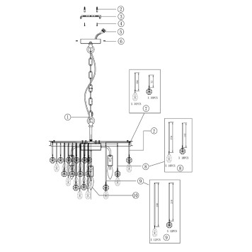 Люстра Maytoni Linn MOD091PL-05CH-1