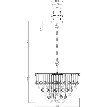 Люстра Maytoni Linn MOD091PL-05CH-4