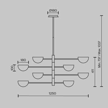 Люстра Maytoni Mollis MOD126PL-08B-11