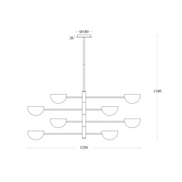 Люстра Maytoni Mollis MOD126PL-08B-12