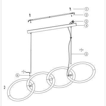 Люстра Maytoni Node MOD165PL-L40G3K-6