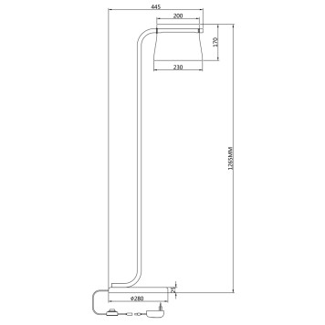 Торшер Maytoni Cabaret MOD170FL-L8BS3K-7