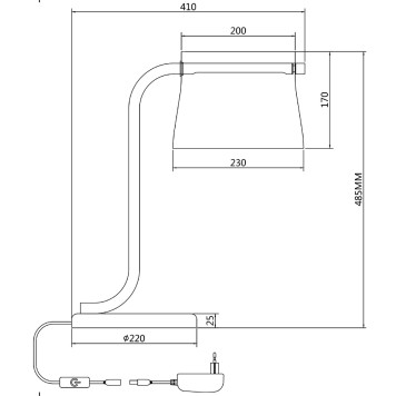 Лампа настольная Maytoni Cabaret MOD170TL-L8BS3K-7