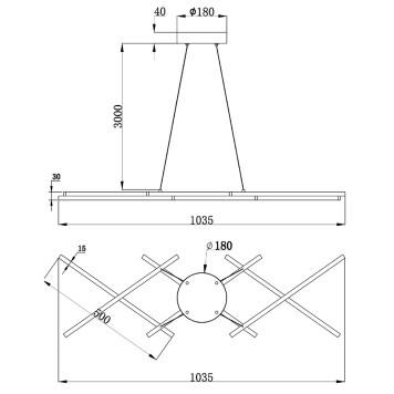 Люстра Maytoni Halo MOD244PL-L50BK-5