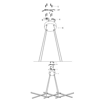 Люстра Maytoni Halo MOD244PL-L50BK-6