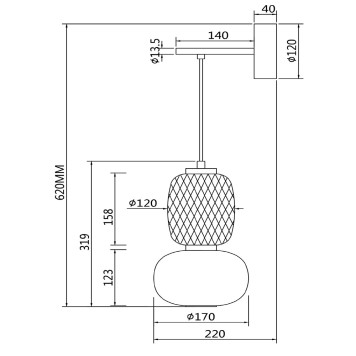 Бра Maytoni Pattern MOD267WL-L18G3K-5