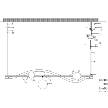 Люстра Maytoni Oasis MOD289PL-L13BS3K-7