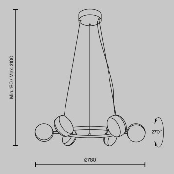 Люстра Maytoni Mind MOD299PL-L60BS3K-5