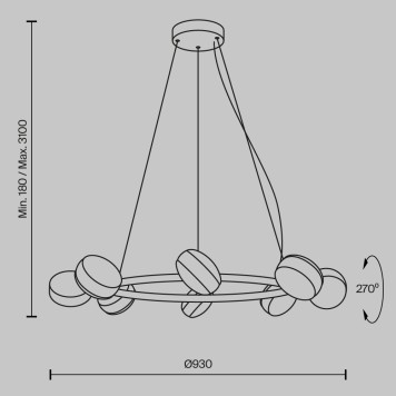 Люстра Maytoni Mind MOD299PL-L80BC3K-6