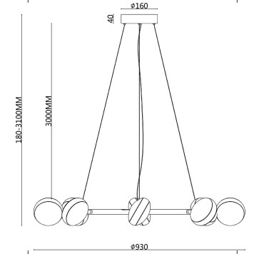 Люстра Maytoni Mind MOD299PL-L80BS3K-5