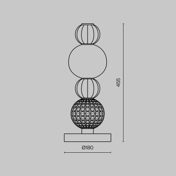 Лампа настольная Maytoni Collar MOD301TL-L18CH3K-8