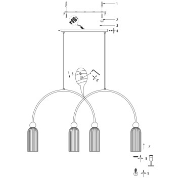 Люстра Maytoni Antic MOD302PL-04W-4