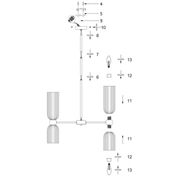 Люстра Maytoni Antic MOD302PL-10W-4