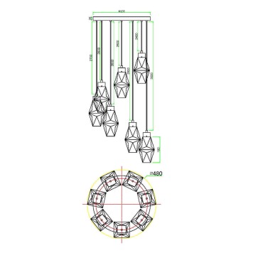 Люстра Maytoni Coctail time MOD325PL-07G-3