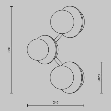 Бра Maytoni Ambre MOD331WL-L6BS3K-5