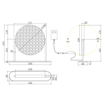 Лампа настольная Maytoni Mangata MOD387TL-L8CH3K-8
