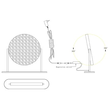 Лампа настольная Maytoni Mangata MOD387TL-L8CH3K-9