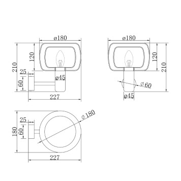 Бра Maytoni Vision MOD411WL-01G-9