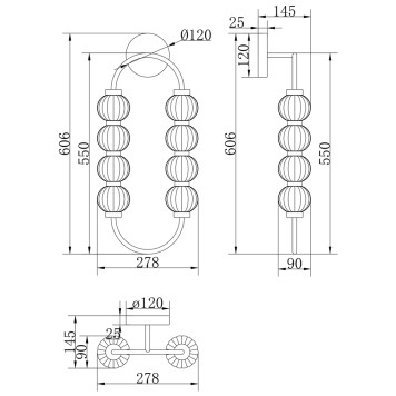 Бра Maytoni Amulet MOD555WL-L11G3K-5