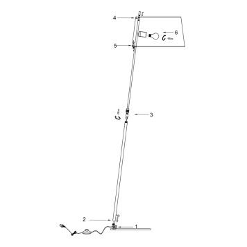 Торшер Maytoni Bergamo MOD613FL-01B-5
