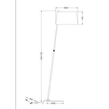 Торшер Maytoni Bergamo MOD613FL-01B-8
