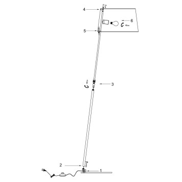 Торшер Maytoni Bergamo MOD613FL-01W-1