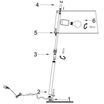Лампа настольная Maytoni Bergamo MOD613TL-01B-4