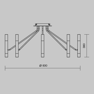 Светильник потолочный Maytoni Vigo MOD620CL-16B-9
