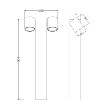 Уличный фонарь Maytoni Wall Street O010FL-02B-6
