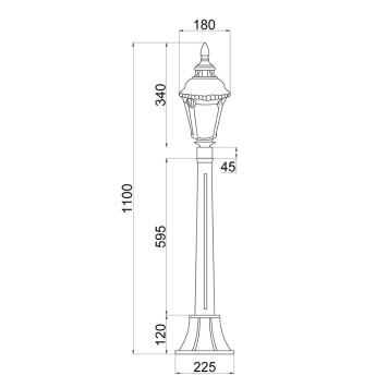 Уличный фонарь Maytoni Goiri O028FL-01GN-1
