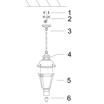 Уличный потолочный светильник Maytoni Goiri O029PL-01BZ-1